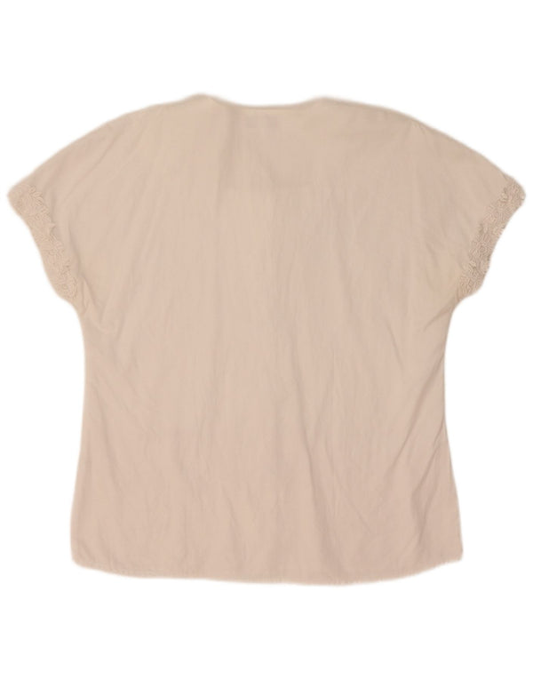 Enara Camicece Camicia a maniche corte da donna Camicetta UK 16 Large Bianca