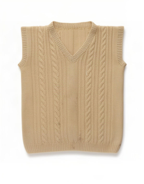Canotta vintage da donna, canotta UK 12, beige medio