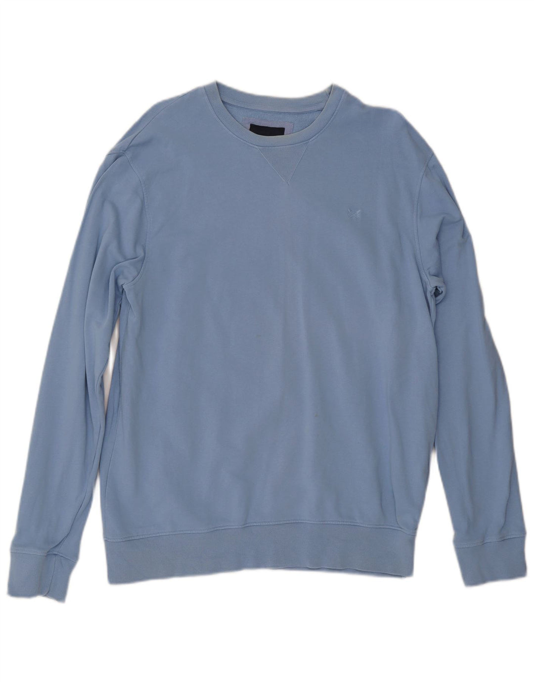 Crew Clothing Felpa da uomo Maglione grande in cotone blu