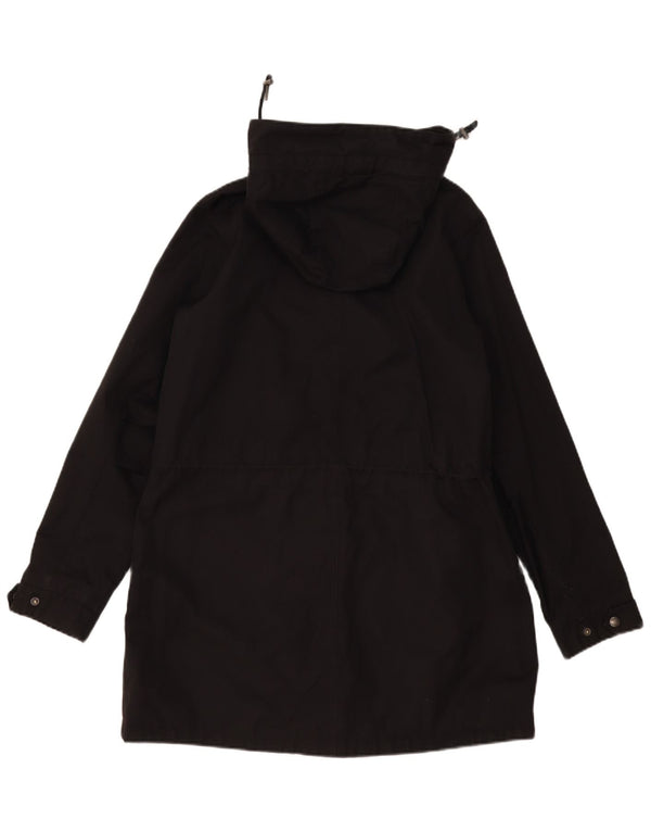 Giacca Parka con cappuccio da donna Fat Face UK 12 cotone nero medio