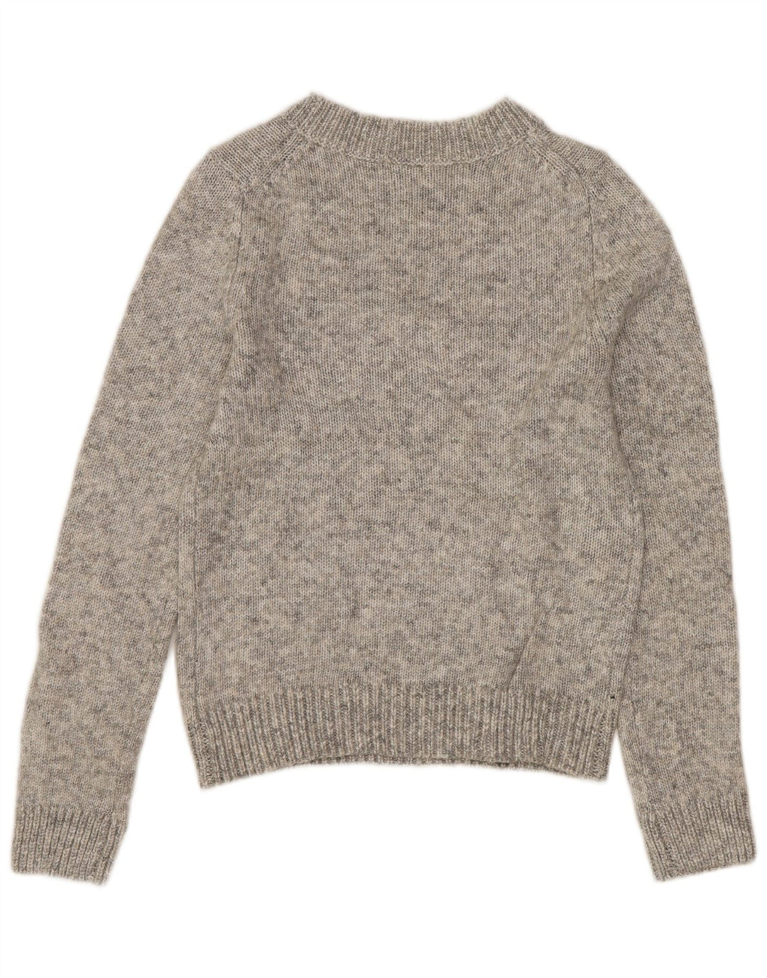 Maglione ZARA da donna girocollo corto UK 12 grigio medio screziato