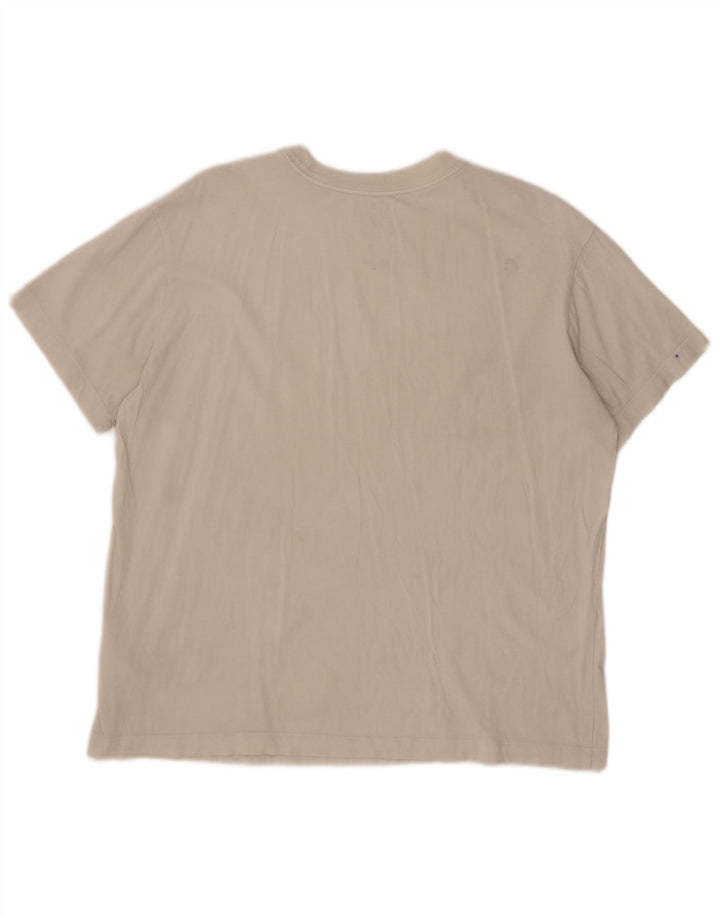 T-shirt da uomo Nike Loose Fit, top in cotone bianco sporco medio