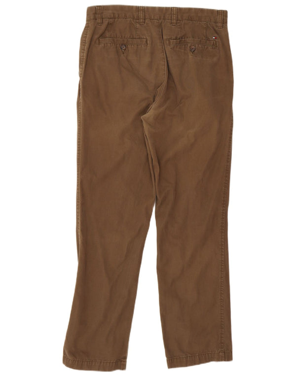 Pantaloni chino dritti da uomo Tommy Hilfiger W31 L30 in cotone marrone