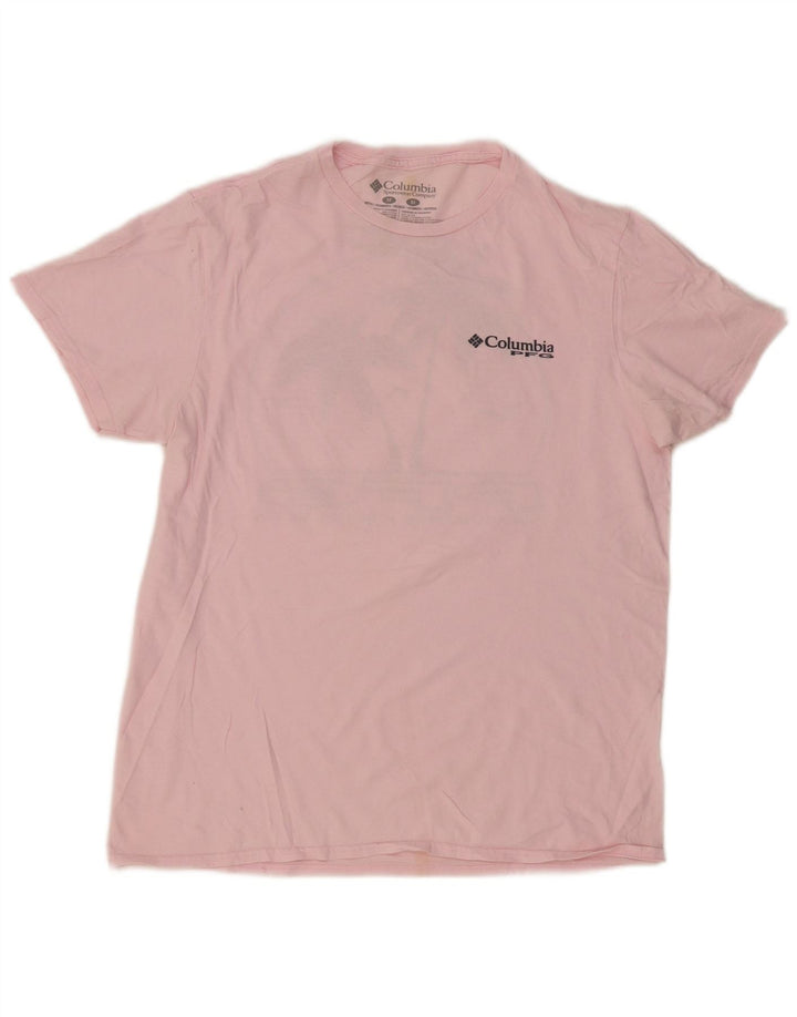 T-shirt grafica da uomo Columbia Top in cotone rosa medio