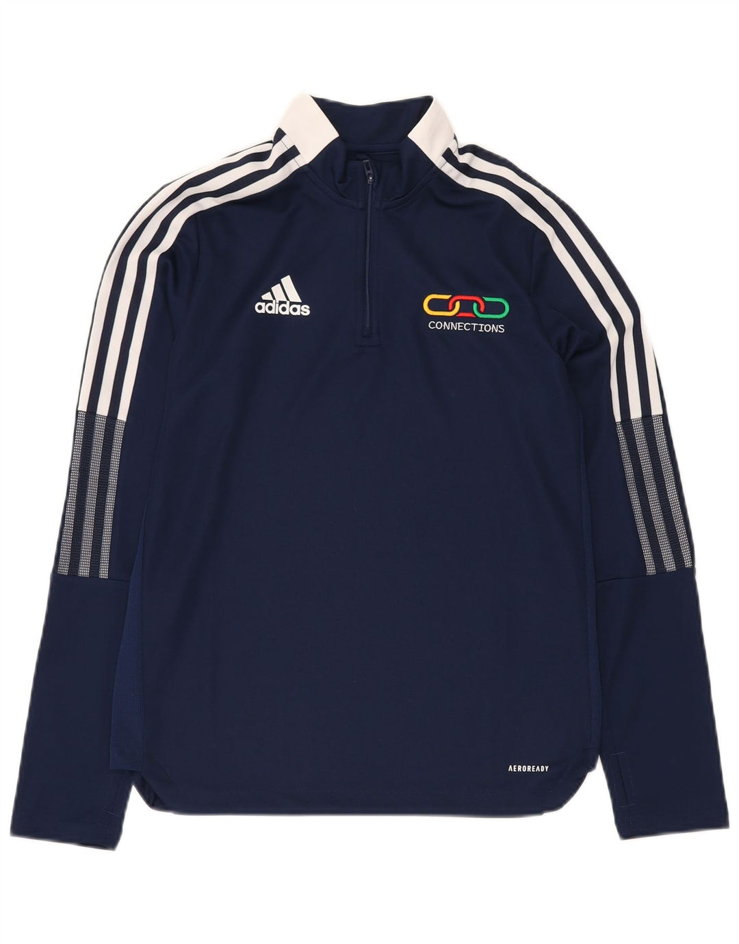 Maglietta ADIDAS da ragazzo Aeroready Graphic Pullover 13-14 anni Blu navy