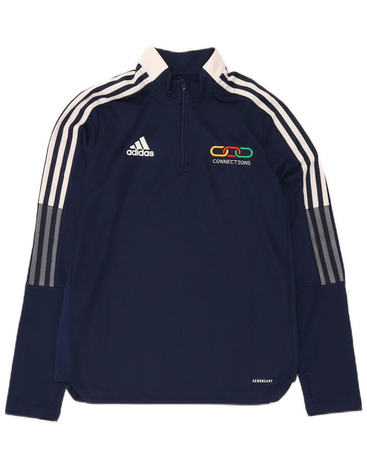 Maglietta ADIDAS da ragazzo Aeroready Graphic Pullover 13-14 anni Blu navy