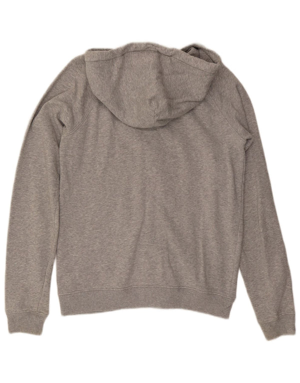 JACK WILLS Maglione con cappuccio e zip da donna UK 12 Cotone screziato grigio medio