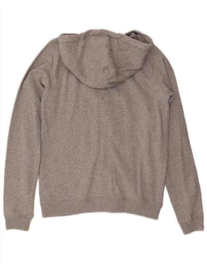 JACK WILLS Maglione con cappuccio e zip da donna UK 12 Cotone screziato grigio medio