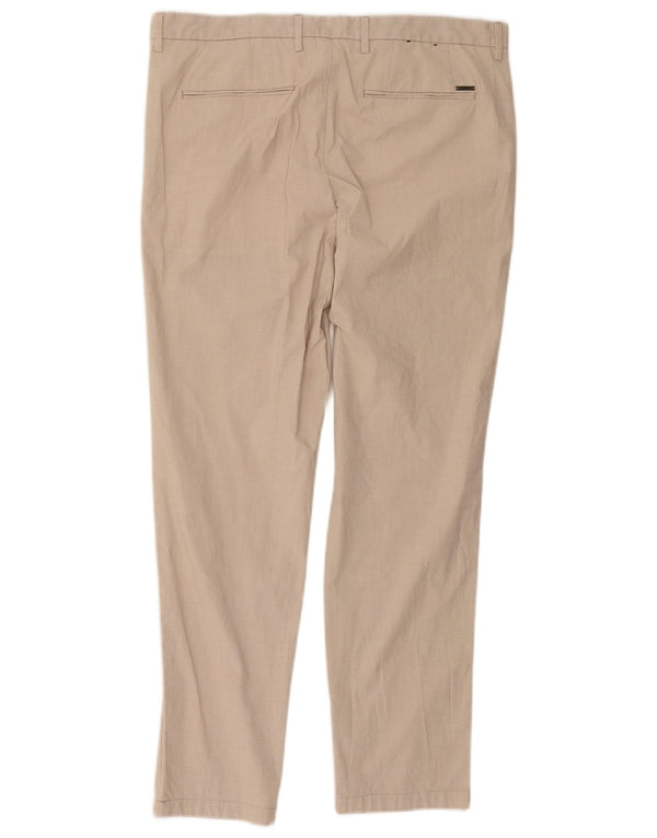 Pantaloni chino slim da uomo Hugo Boss EU 50 Large W36 L28 Cotone beige