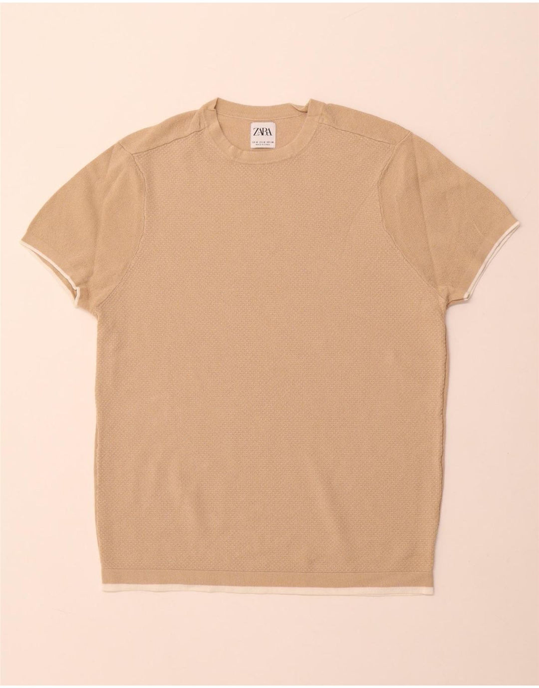 T-shirt Zara da uomo Top beige medio