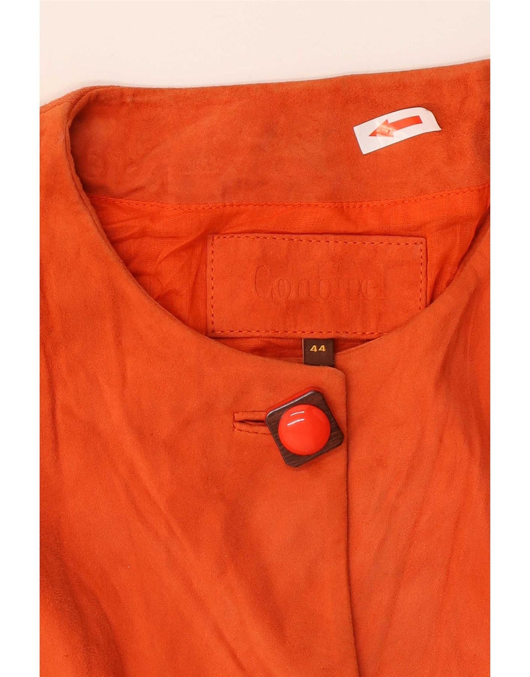 Giacca corta da donna in pelle scamosciata con maniche a 3/4 Conbipel IT 44 Pelle arancione media