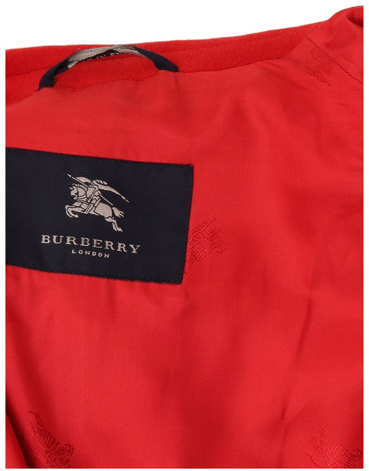 Cappotto da donna Burberry UK 14 grande classico in lana rossa
