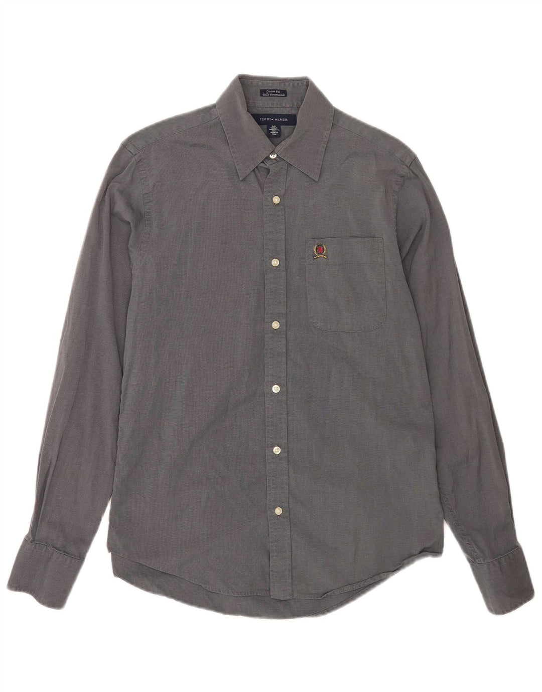 Camicia personalizzata da uomo Tommy Hilfiger piccola in cotone blu navy