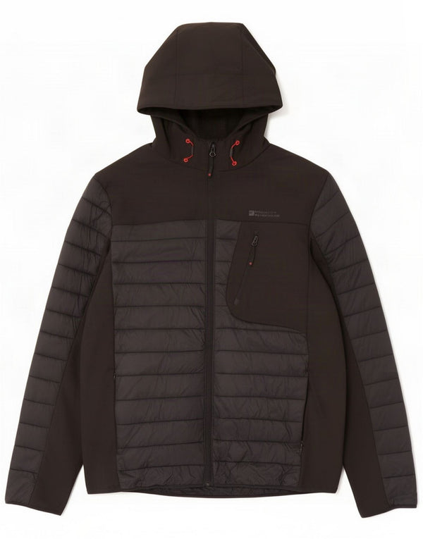 Mountain Warehouse Giacca imbottita con cappuccio da uomo UK 40 Large Nero Nylon