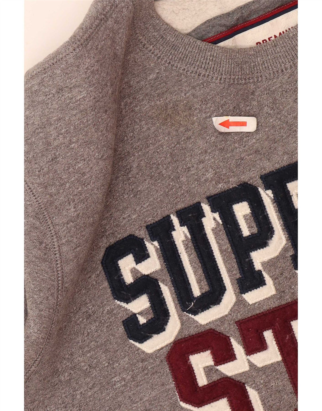 Felpa grafica da uomo Superdry Maglione 2XL Cotone chiazzato grigio