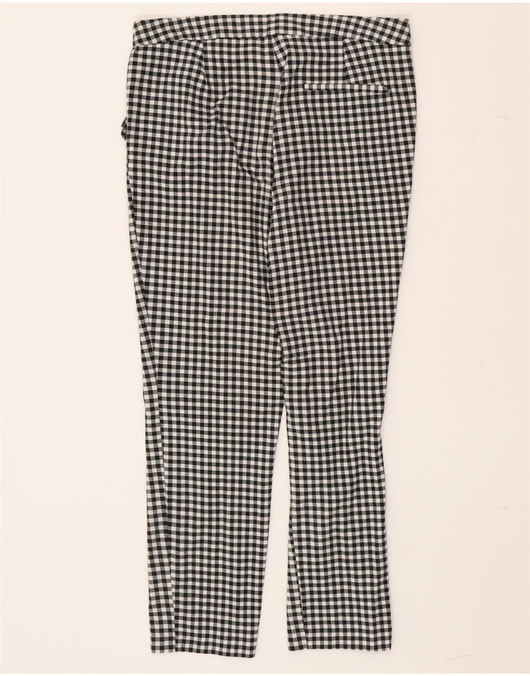 Pantaloni chino slim da donna Zara medi W30 L26 a quadretti neri