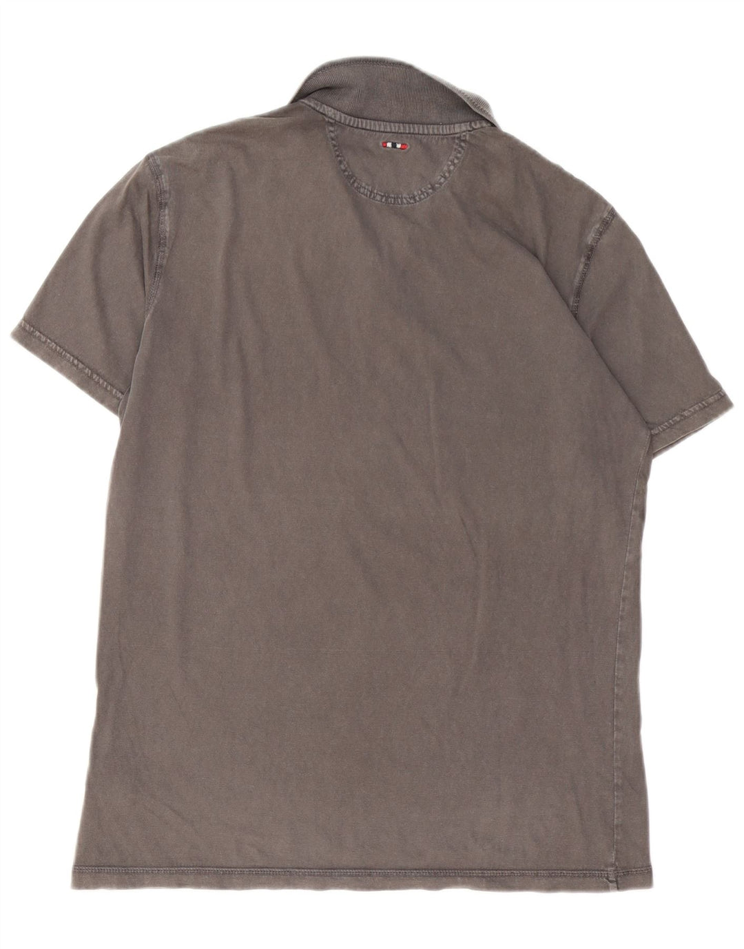 Polo da uomo NAPAPIJRI grande in cotone grigio