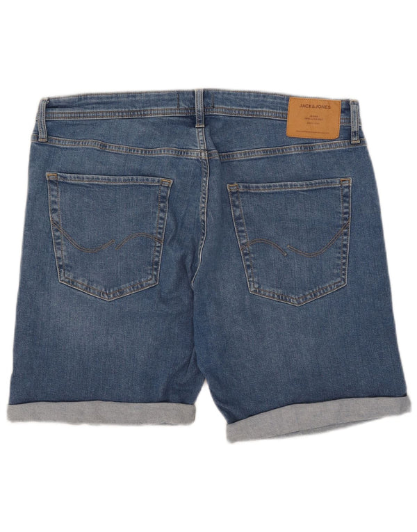 Pantaloncini di jeans vestibilità rilassata Chris da uomo Jack & Jones XL W38 cotone blu