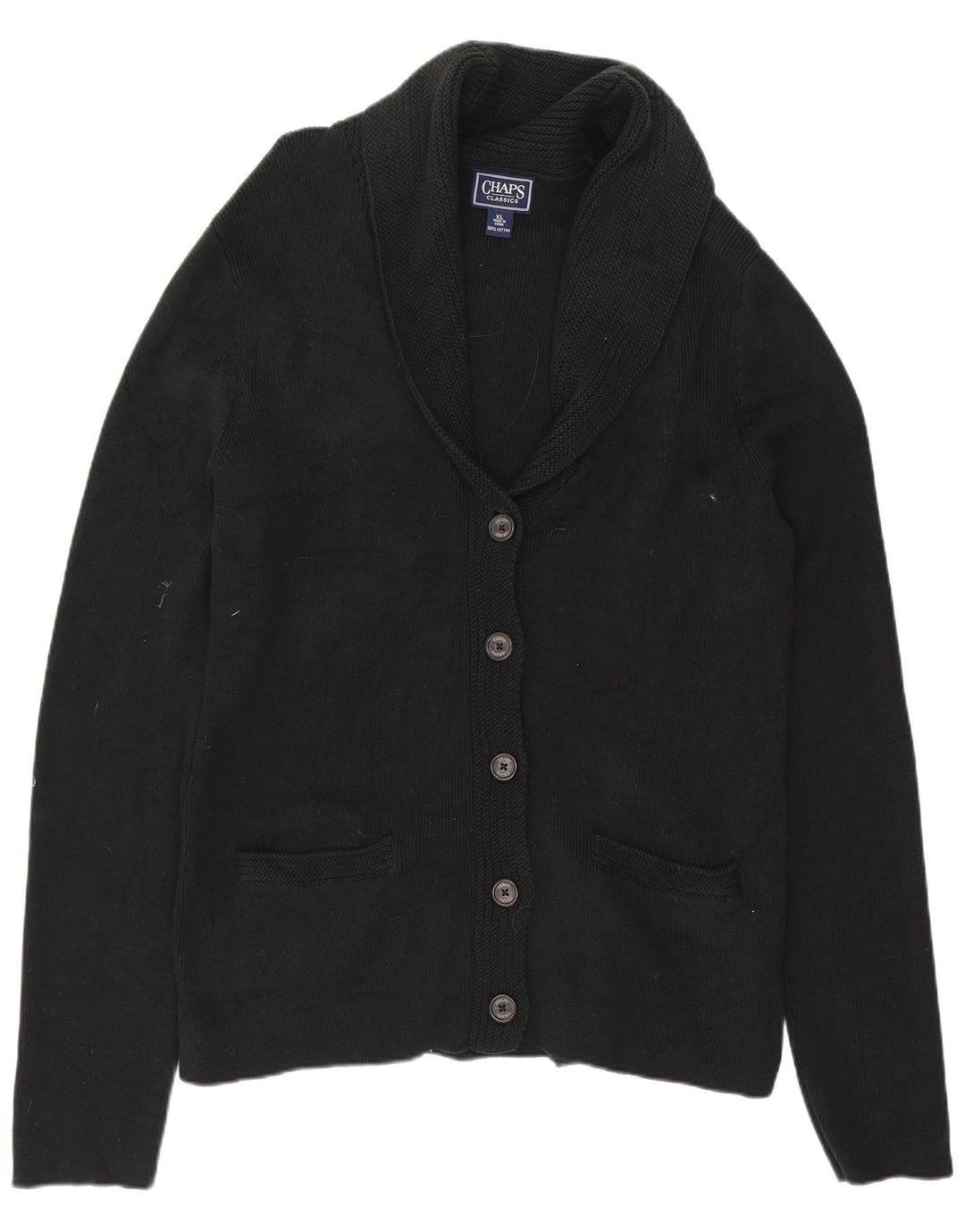 Maglione cardigan da donna CHAPS UK 18 XL cotone nero