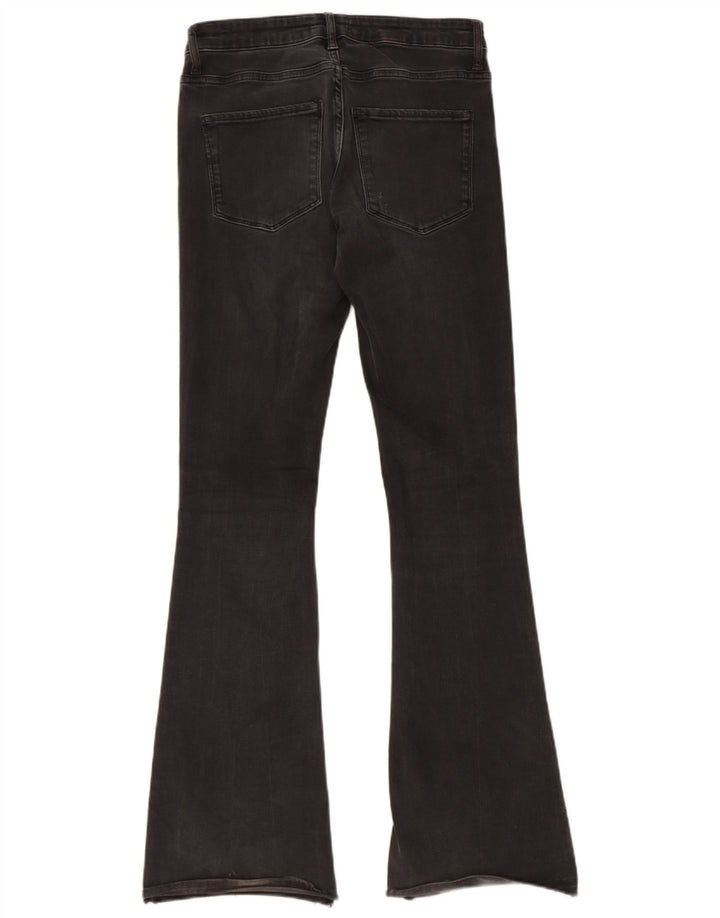 ZARA Womens Flared Jeans EU 36 XS W28 L32 Black Cotton