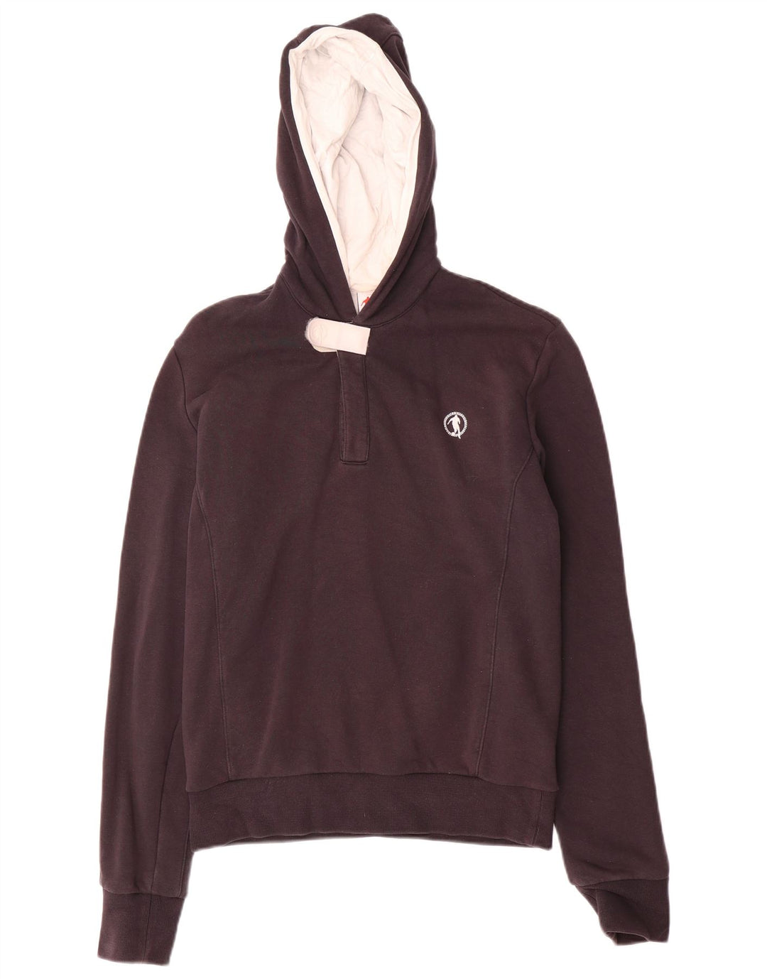 Maglione con cappuccio da donna con collo abbottonato Bikkembergs UK 14 cotone nero medio