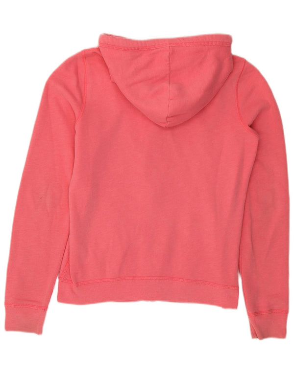 Maglione con cappuccio e zip grafica da donna HOLLISTER UK 14 Cotone rosa medio