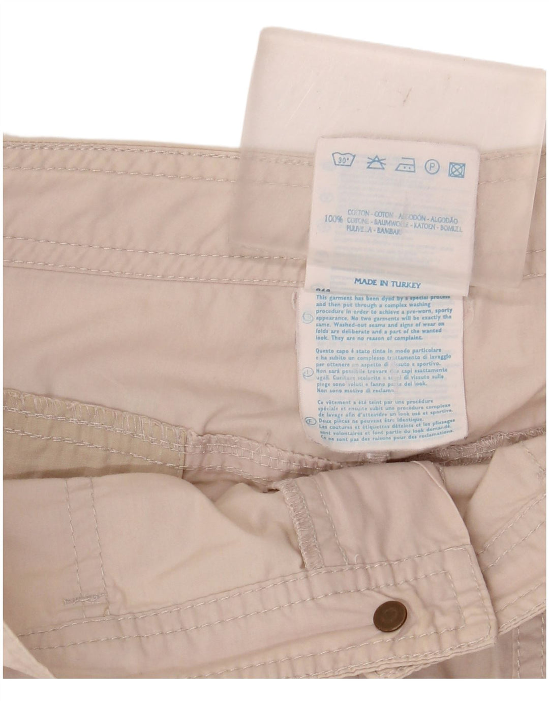Pantaloncini chino da donna Champion medi W30 cotone beige