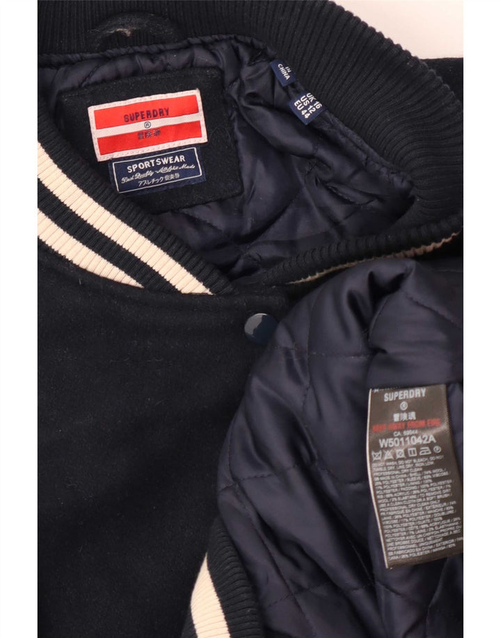 Giacca college oversize da donna Superdry UK 16 Large blu navy color block