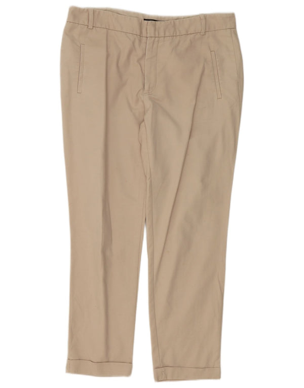 Pantaloni chino slim da donna Zara EU 42 Large W32 L27 Cotone beige