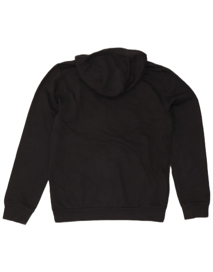 Felpa con cappuccio grafica da uomo Adidas, cotone medio nero