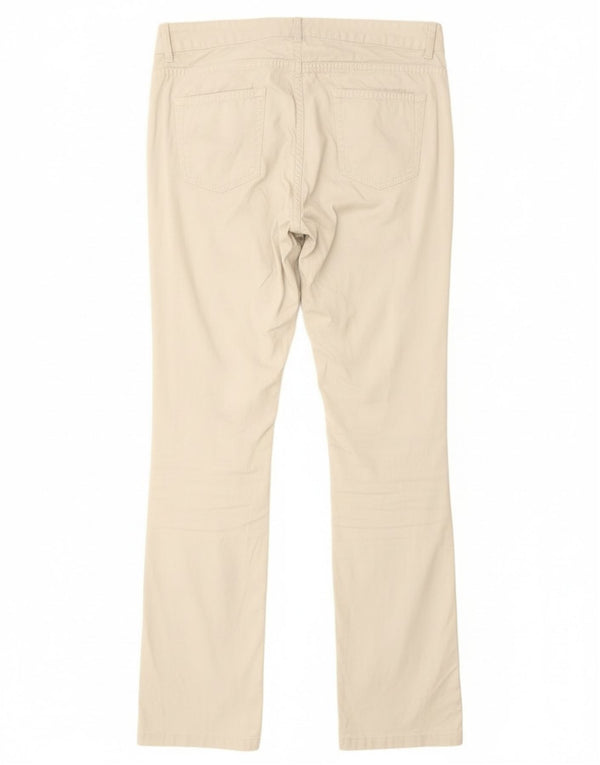 Pantaloni casual dritti da donna a vita media Kappa IT 46 Large W30 L31 Bianco