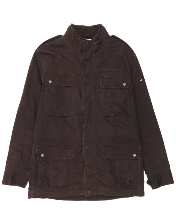 Giacca utility militare grafica da uomo Mustang UK 42 XL cotone nero