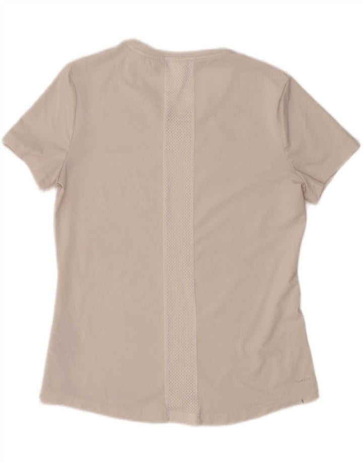 ADIDAS Womens T-Shirt Top UK 12/14 Medium White Polyester Vintage Adidas and Second-Hand Adidas from Messina Hembry 