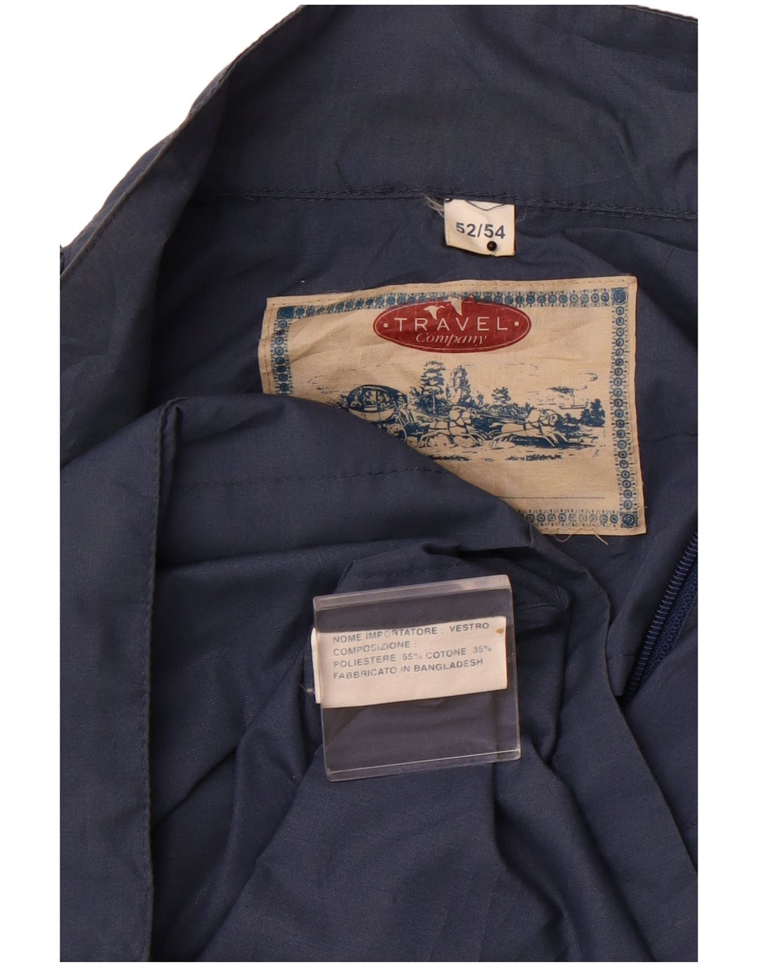 Giacca utility da uomo VINTAGE IT 52/54 XL Poliestere blu navy