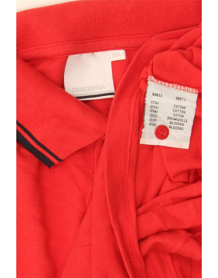 Polo Diadora Uomo 2XL Cotone Rosso