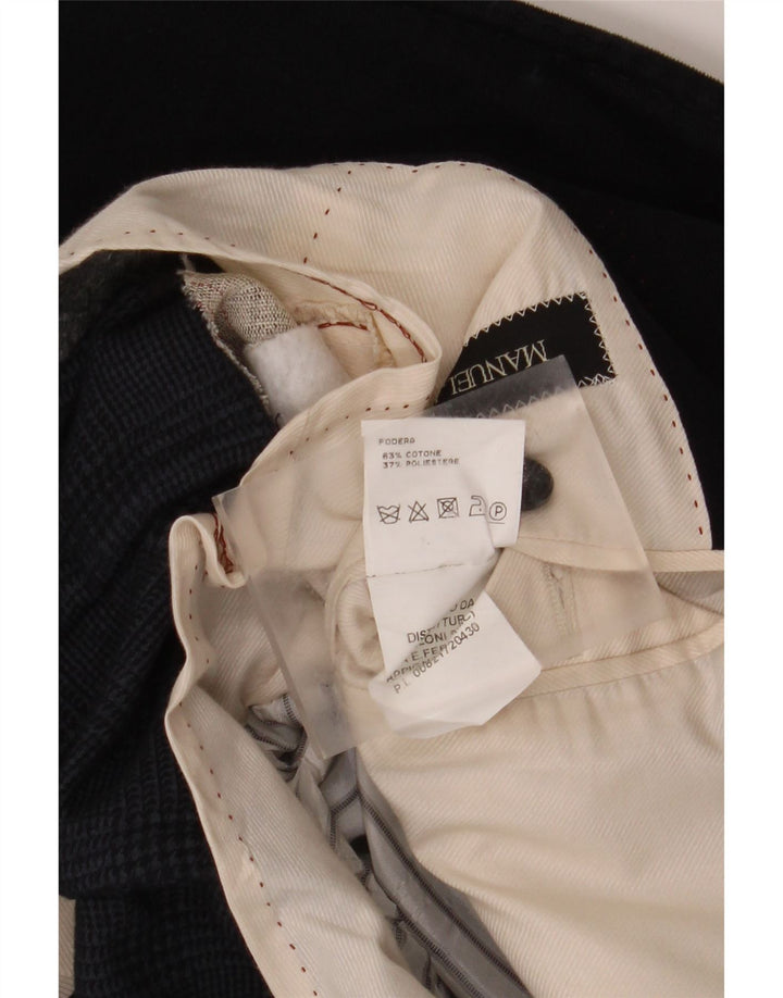 Giacca blazer da uomo a 2 bottoni Manuel Ritz IT 50 grande pied de poule blu navy