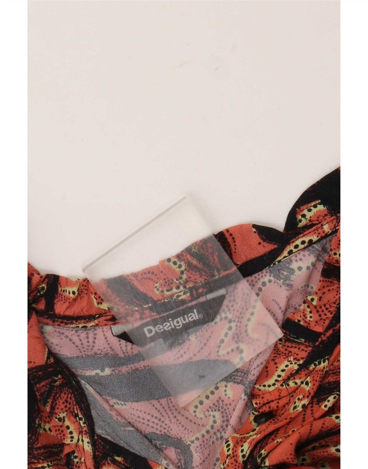 Desigual Camicetta da donna con maniche a 3/4 Top UK 18 XL Patchwork multicolore