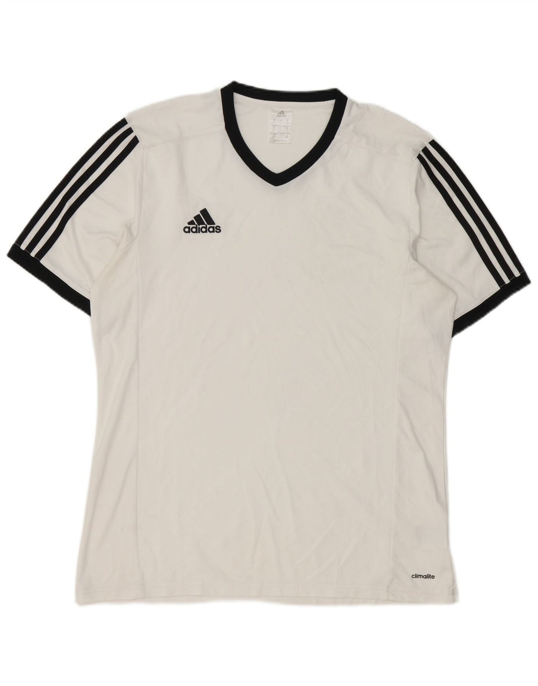 T-shirt Adidas Climalite da uomo, grande, in poliestere bianco