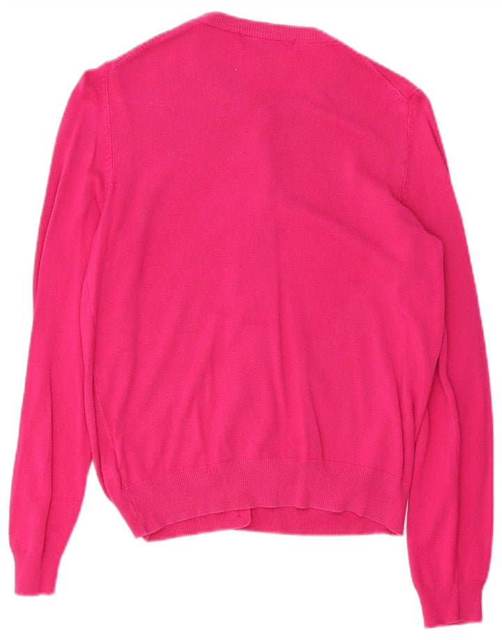 Maglione cardigan da donna Marks & Spencer UK 12 Viscosa rosa medio