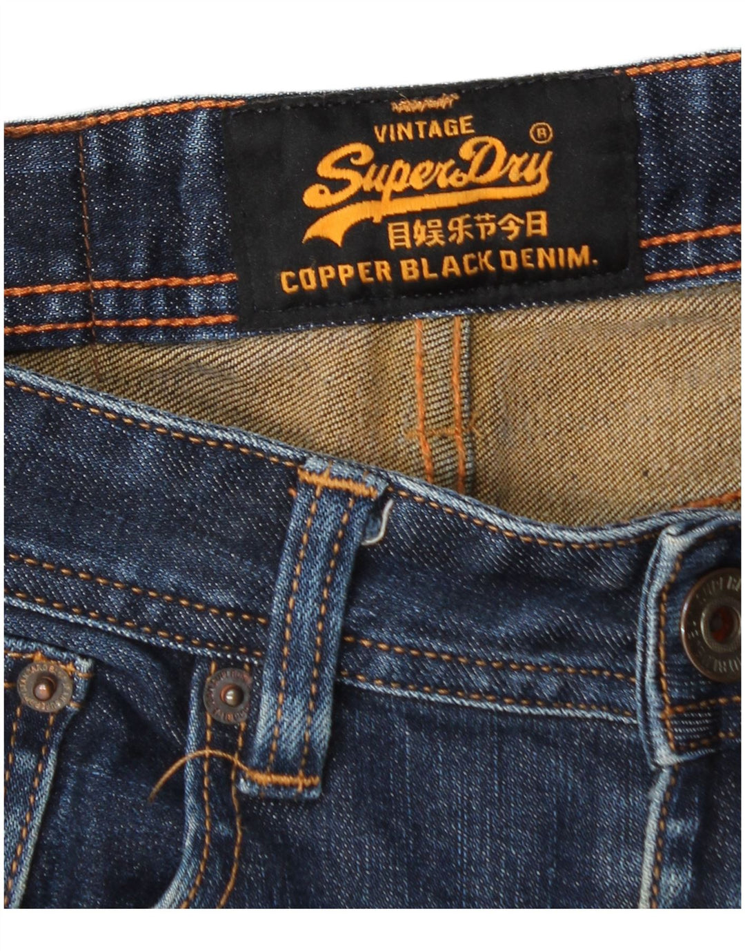 Jeans slim da uomo Superdry W28 L32 cotone blu