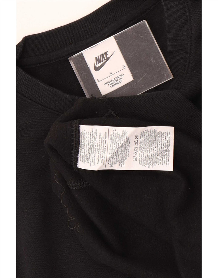 Felpa da uomo Nike Maglione grande in cotone nero