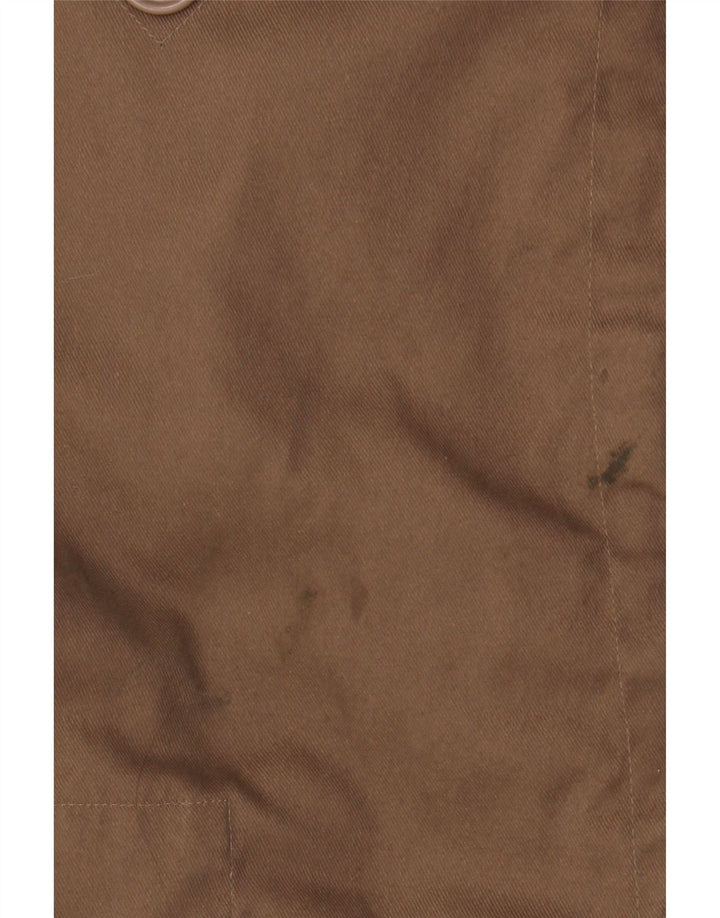 Giacca parka con cappuccio da uomo VINTAGE UK 42 XL poliestere marrone