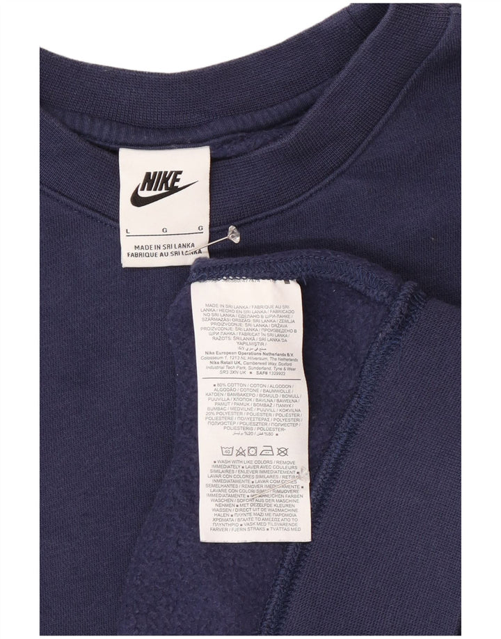 Felpa da uomo Nike Maglione grande in cotone blu navy