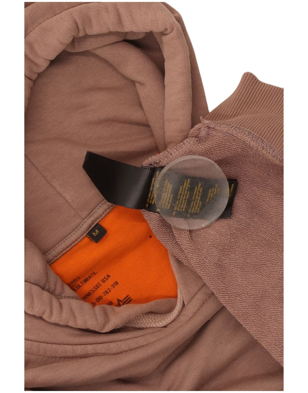Felpa con cappuccio da uomo Alpha Industries in cotone rosa medio