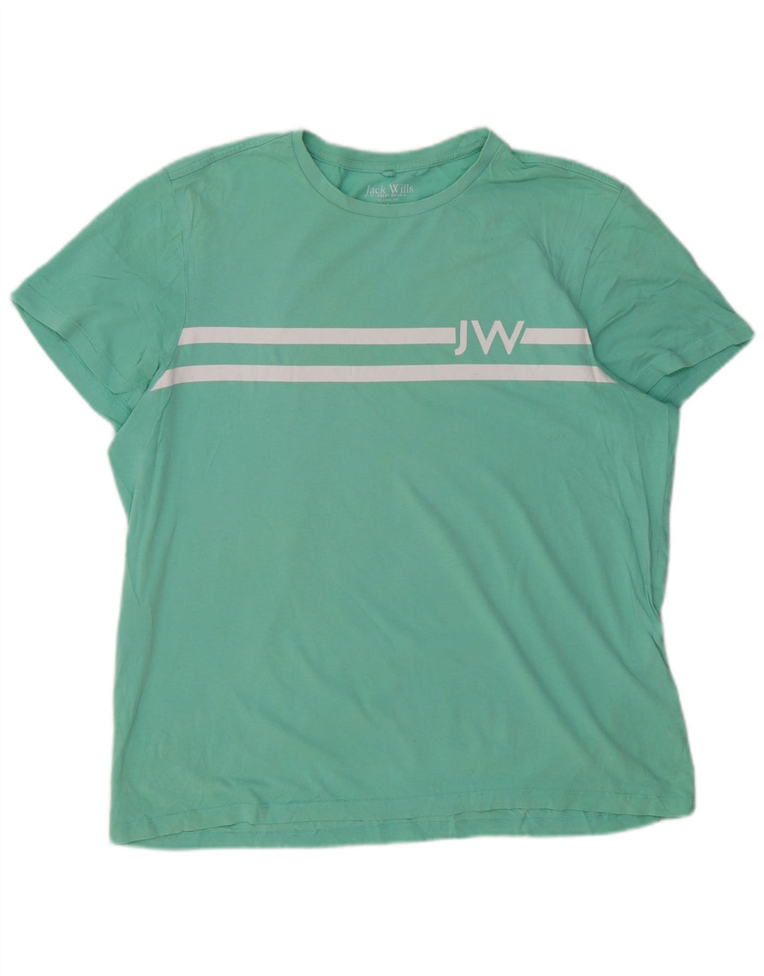 JACK WILLS T-shirt grafica da uomo dalla vestibilità classica, grande, in cotone verde