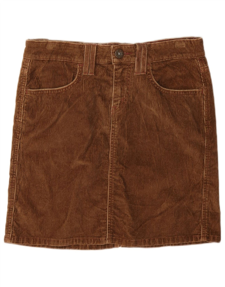 Mini gonna in velluto a coste da donna Levi's US 3 Small W30 in cotone marrone