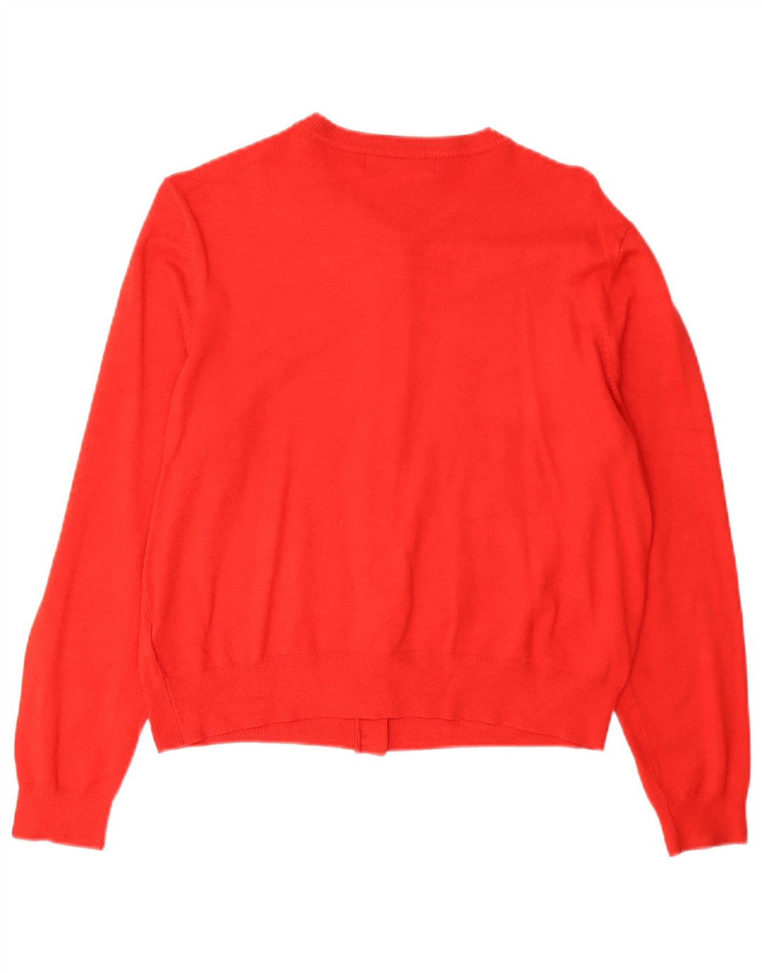 Maglione cardigan da donna Marks & Spencer UK 16 grande viscosa rossa