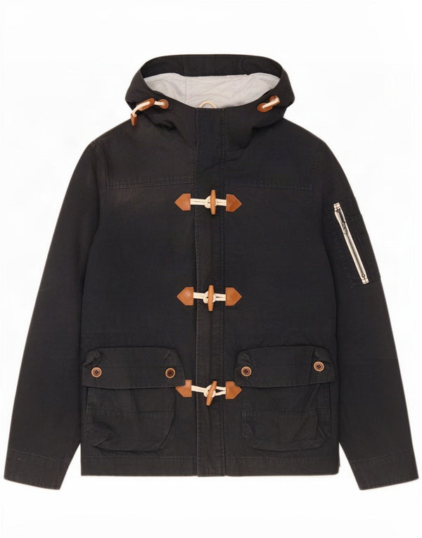 Montgomery con cappuccio da uomo Zara UK 40 grande cotone nero