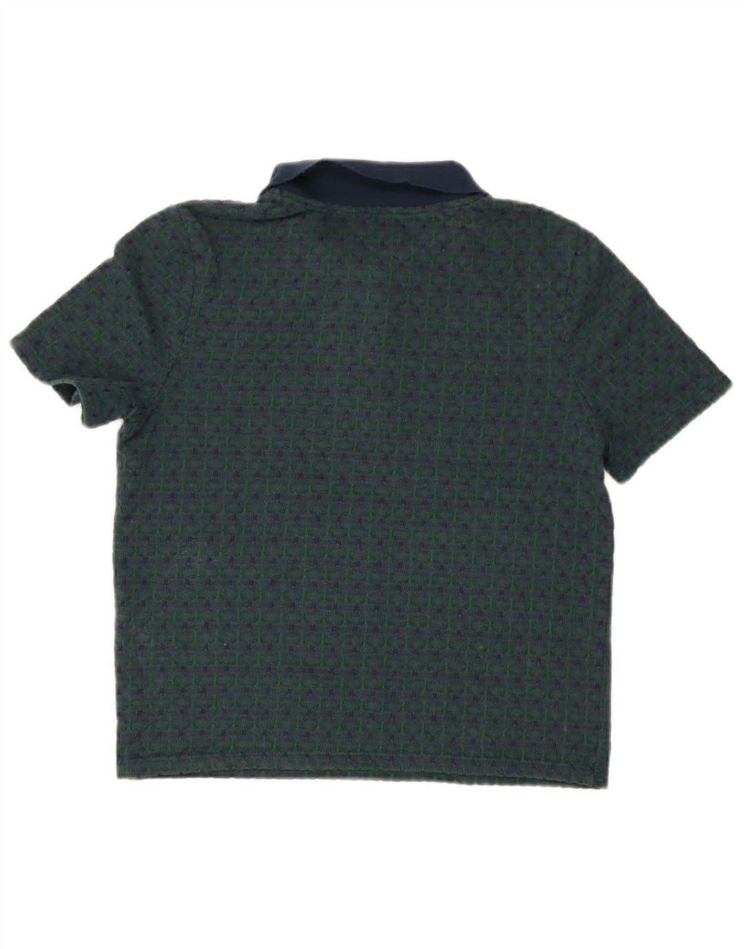 Polo da donna Zara UK 10 piccola in poliestere geometrico blu navy