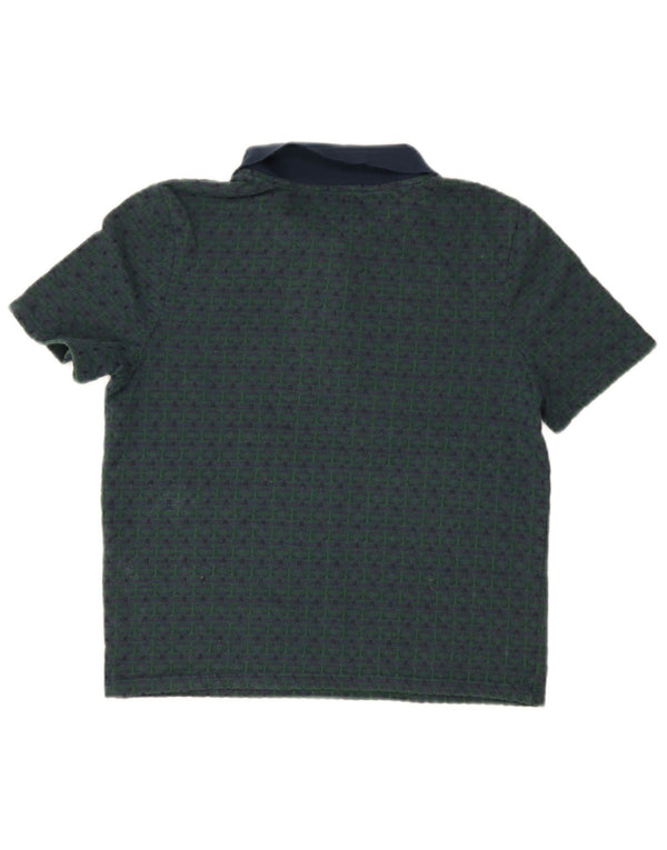 Polo da donna Zara UK 10 piccola in poliestere geometrico blu navy